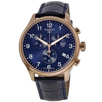 Tissot Chrono Xl Classic Blue Dial Leather Strap Men's Watch T116.617.36.042.00
