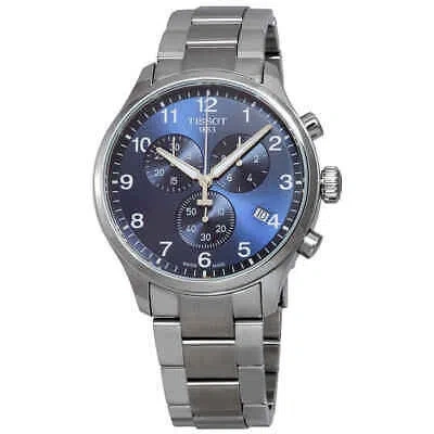 Pre-owned Tissot Chrono Xl Classic Blue Dial Men's Watch T116.617.11.047.01