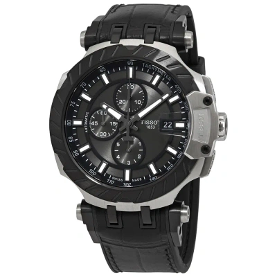 Tissot Chronograph Automatic Anthracite Dial Men's Watch T115.427.27.061.00 In Anthracite / Black / Skeleton