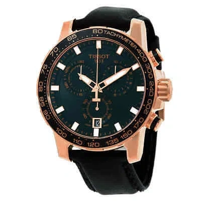 Pre-owned Tissot Chronograph Quartz Black Dial Men's Watch T125.617.36.051.00
