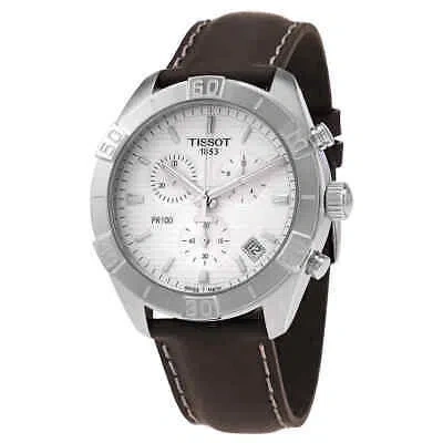 Pre-owned Tissot Chronograph Quartz Silver Dial Men's Watch T101.617.16.031.00