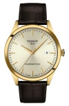 Tissot Classic Dream Automatic Leather Strap Watch, 40mm In Black