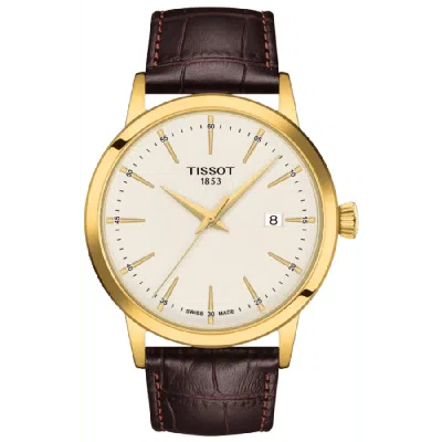 Tissot Classic Dream Ivory Dial Leather Strap Men's Watch T129.410.36.261.00
