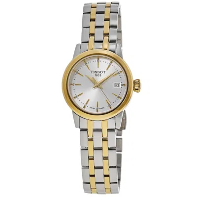 Tissot Classic Dream Lady Silver Dial Two-tone Steel Women's Watch T129.210.22.031.00 In Gray