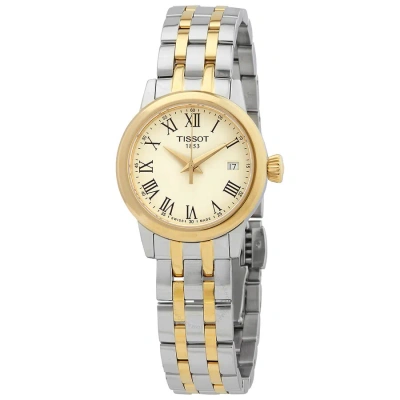 Tissot Classic Dream Quartz Ivory Dial Ladies Watch T129.210.22.263.00 In Two Tone  / Gold / Gold Tone / Ivory / Yellow