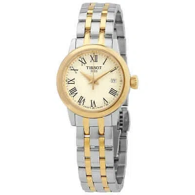 Pre-owned Tissot Classic Dream Quartz Ivory Dial Ladies Watch T129.210.22.263.00