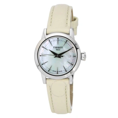 Tissot Classic Dream Quartz White Mother Of Pearl Dial Ladies Watch T1292101611100 In Beige / Mop / Mother Of Pearl / White