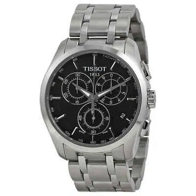 Pre-owned Tissot Couturier Chronograph Black Dial Men's Watch T035.617.11.051.00