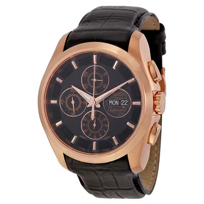 Tissot Couturier Valjoux Black Dial Men's Watch T0356143605100 In Gold
