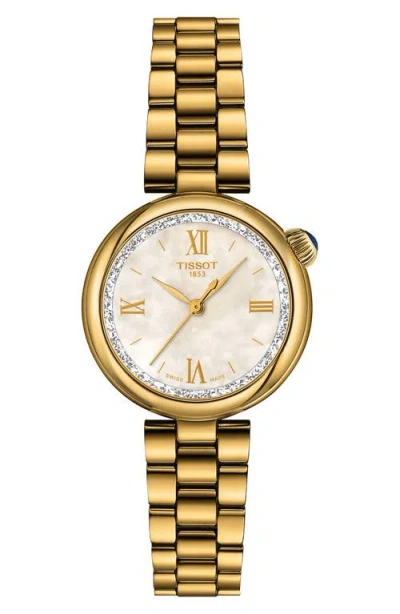 Tissot Desir Mother-of-pearl Goldtone Watch, 28mm In Transparent