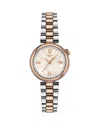 Tissot Women's Swiss Desir Two-tone Stainless Steel Bracelet Watch 28mm In White/two Tone