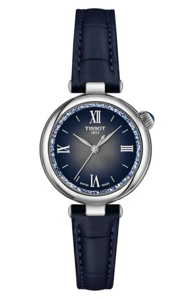 TISSOT TISSOT DESIRE LEATHER STRAP WATCH, 28MM