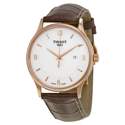 Tissot Dream White Dial Men's Watch T914.410.46.017.00 In Brown / Gold / Gold Tone / Rose / Rose Gold / Rose Gold Tone / White