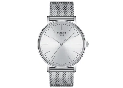 Pre-owned Tissot Every Time White Dial Round Men's Watch T1434101101100