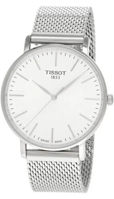 Pre-owned Tissot Every Time White Dial Round Men's Watch T143.410.11.011.00
