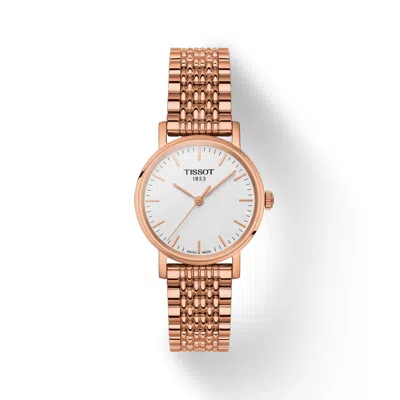 Pre-owned Tissot Everytime 30mm Rose Gold Slim Watch T1092103303100