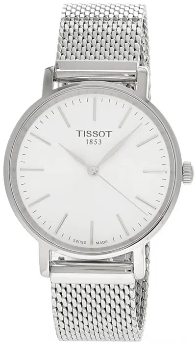 Pre-owned Tissot Everytime 34mm S-steel White Dial Women's Watch T143.210.11.011.00