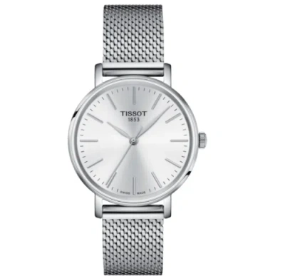 Pre-owned Tissot Everytime 34mm S-steel White Dial Women's Watch T143.210.11.011.00
