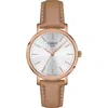 Tissot Women's Swiss Everytime Beige Leather Strap Watch 34mm