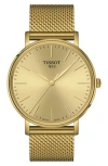 Tissot Everytime Mesh Strap Watch, 40mm In Champagne/golden