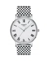 Tissot Men's Swiss Everytime Stainless Steel Bracelet Watch 40mm In White/silver