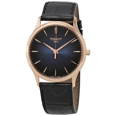 Tissot Excellence Blue Dial Men's 18kt Rose Gold Watch T926.410.76.041.00 In Black