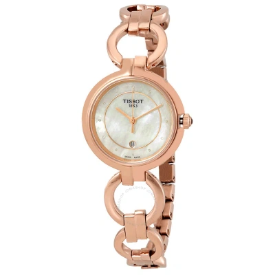 Tissot Flamingo Diamond Mother Of Pearl Dial Ladies Watch T094.210.33.116.01 In Gold / Gold Tone / Mother Of Pearl / Rose / Rose Gold / Rose Gold Tone / White