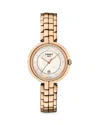 Tissot Women's Swiss Flamingo Diamond Accent Rose Gold Pvd Stainless Steel Bracelet Watch 30mm In White/rose Gold