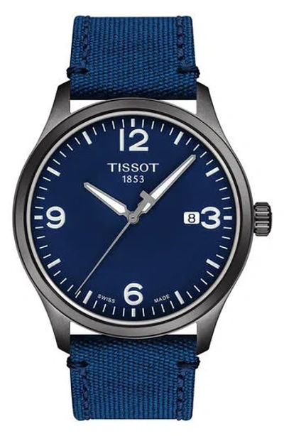 Tissot Gent Xl Gts Canvas Strap Watch, 42mm In Blue