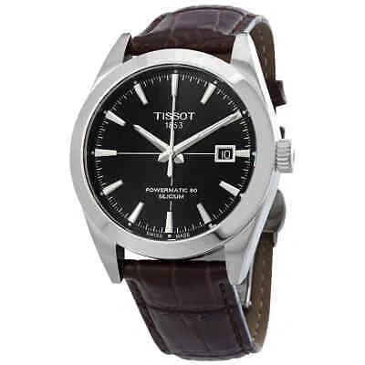 Pre-owned Tissot Gentleman Automatic Black Dial Watch T127.407.16.051.01