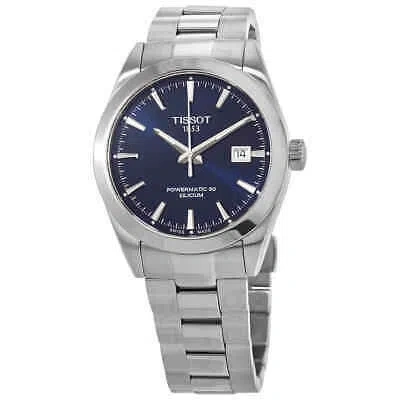 Pre-owned Tissot Gentleman Powermatic 80 Automatic Blue Dial Men's Watch