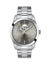 Tissot Gentleman Powermatic 80 Open Heart Watch 40mm In Gray/silver