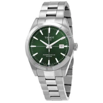 Pre-owned Tissot Gentleman Powermatic 80 Silicium Automatic Green Dial Men's Watch