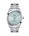 Tissot Men's Swiss Automatic Gentleman Powermatic 80 Silicium Stainless Steel Bracelet 40mm In Blue/silver