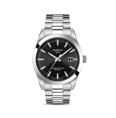 Tissot Gentleman Powermatic 80 Watch, 40mm In Black/silver