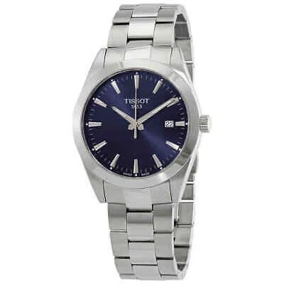 Pre-owned Tissot Gentleman Quartz Blue Dial Men's Watch T127.410.11.041.00
