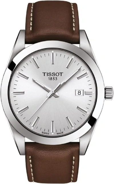 Pre-owned Tissot Gentleman Quartz Silver Dial Men's Watch T127.410.16.031.01