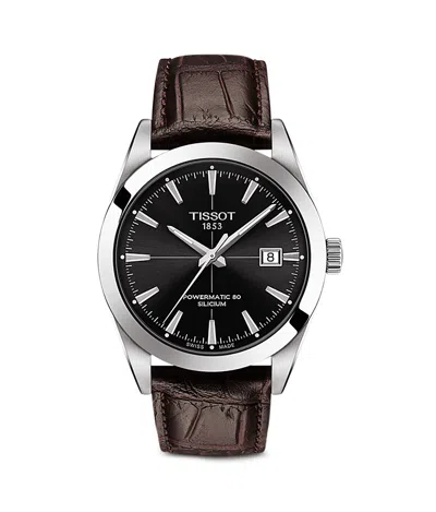 Tissot Gentleman Watch, 40mm In Black/brown