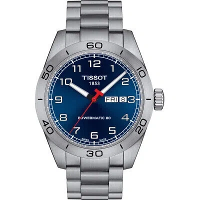 Pre-owned Tissot Grey Mens Analogue Watch Prs 516 Powermatic 80 T1314301104200