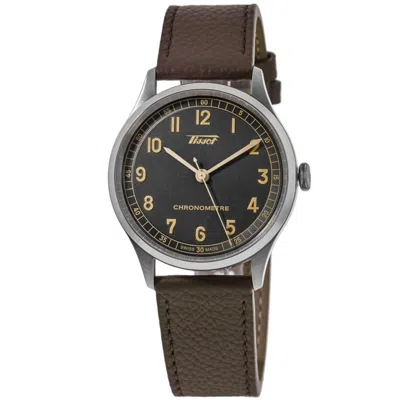 Tissot Heritage 1938 Automatic Cosc Grey Dial Leather Strap Men's Watch