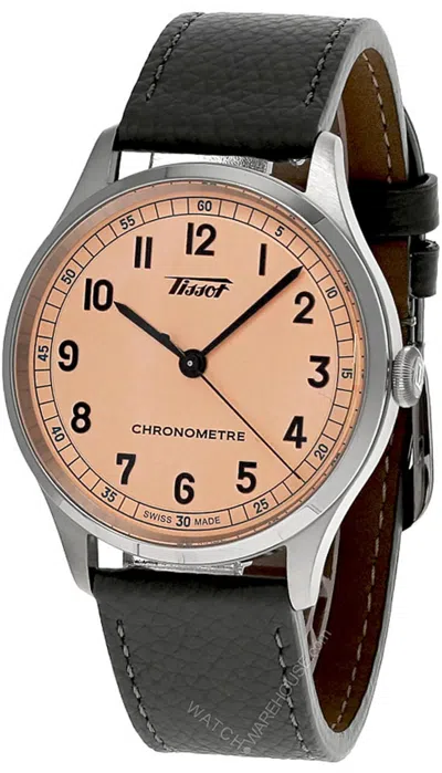 Pre-owned Tissot Heritage Auto 39mm Pink Dial Leather Men's Watch T142.464.16.332.00
