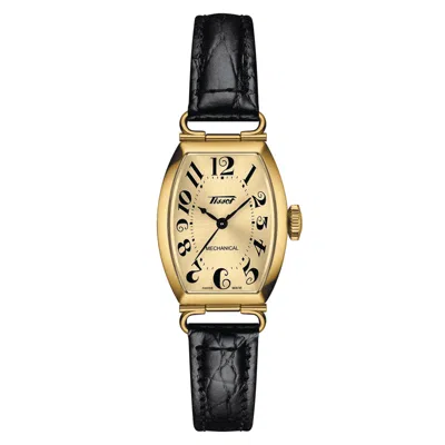 Pre-owned Tissot Heritage Mechanical Gold Dial Women's Swiss Watch T128.161.36.262.00