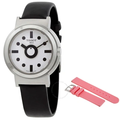 Tissot Heritage Memphis Quartz White Dial Ladies Watch T134.210.17.011.00 In Black / White