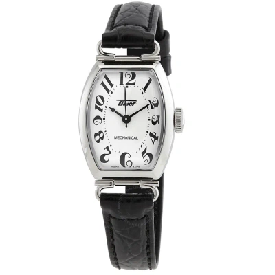 Tissot Heritage Porto Hand Wind White Dial Ladies Watch T128.161.16.012.00 In Black / White