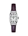 Tissot Women's Swiss Heritage Porto Purple Leather Strap Watch 22x30mm In Silver/purple