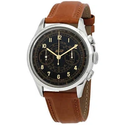 Pre-owned Tissot Heritage Telemeter Chronograph Automatic Black Dial Men's Watch