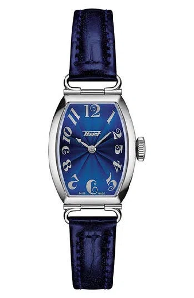 TISSOT TISSOT HERITAGE TONNEAU LEATHER STRAP WATCH, 22MM