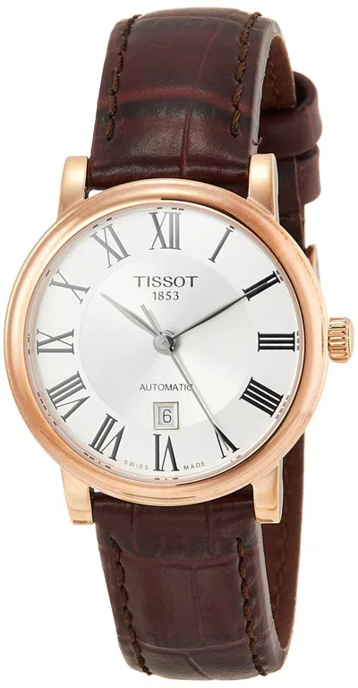 Pre-owned Tissot Ladies Carson Automatic Silver Dial Watch - T1222073603300