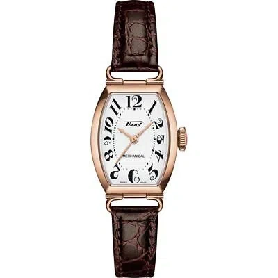 Pre-owned Tissot Ladies Heritage Hand Wind White Dial Watch - T1281613601200
