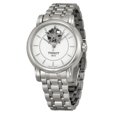 Tissot Lady Heart Automatic White Dial Ladies Watch T0502071101104 In Skeleton / White